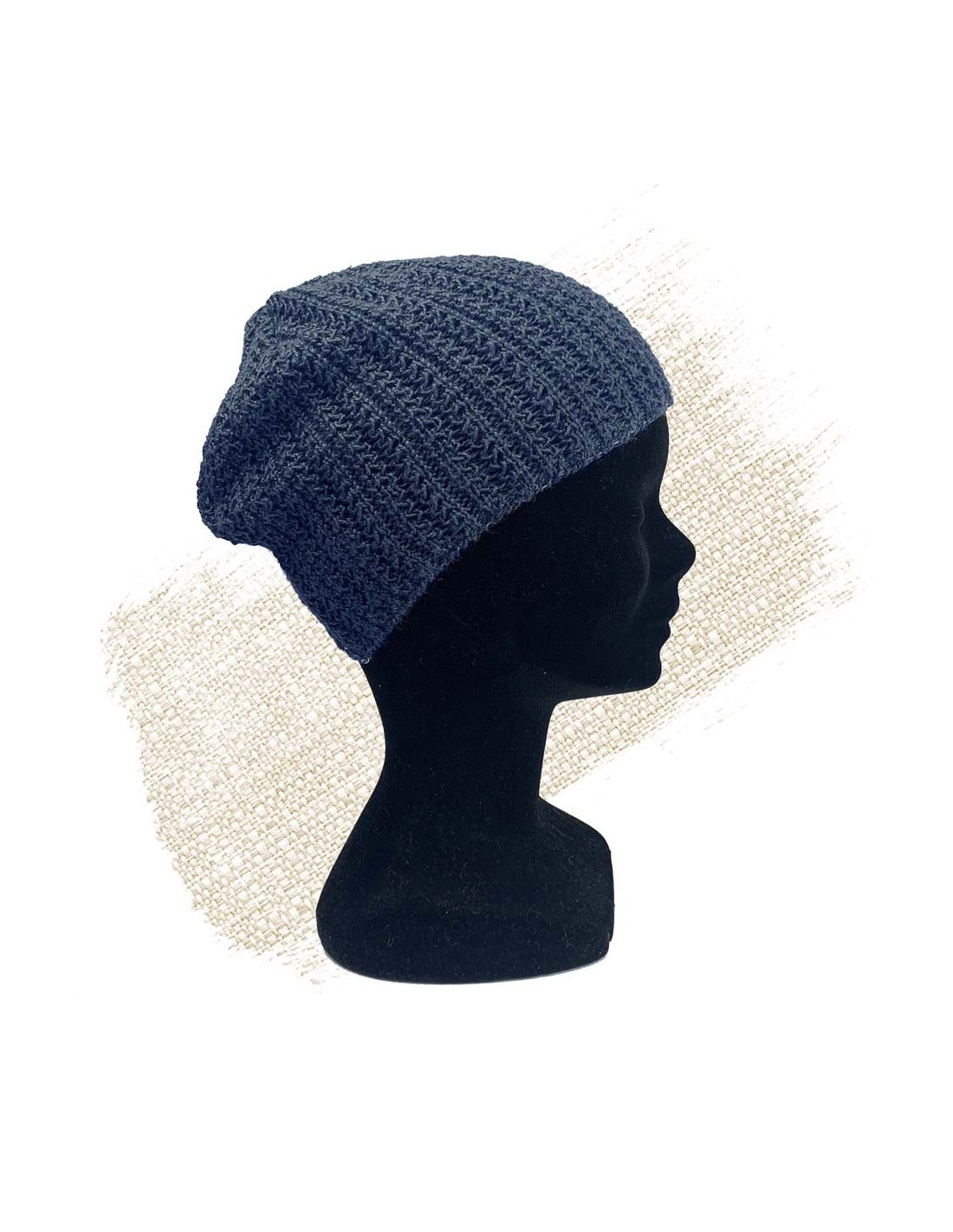 Bonnet tricot pur chanvre