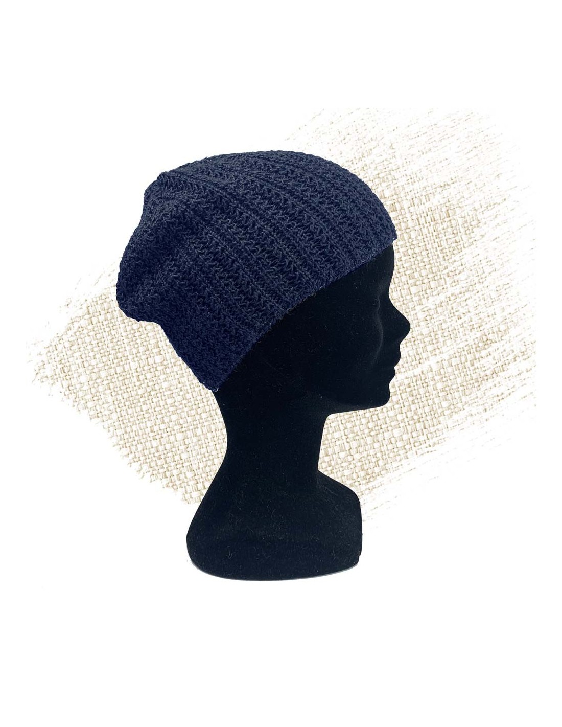 Bonnet tricot pur chanvre