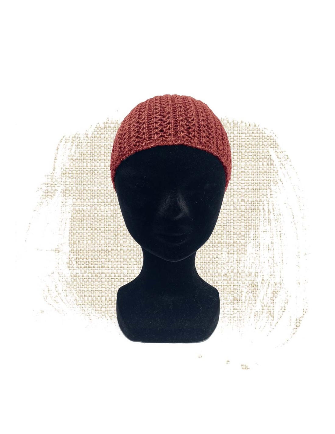 Bonnet tricot pur chanvre