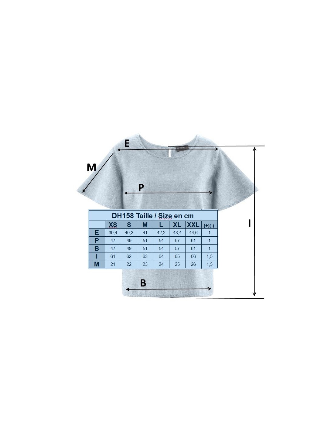 Chemisier manches cloche