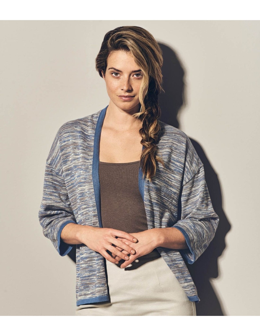 Gilet tricot coton bio et chanvre