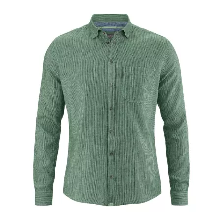 Chemise rayée en chanvre et coton bio