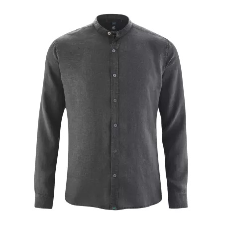 Chemise 100% chanvre Col "mao" homme