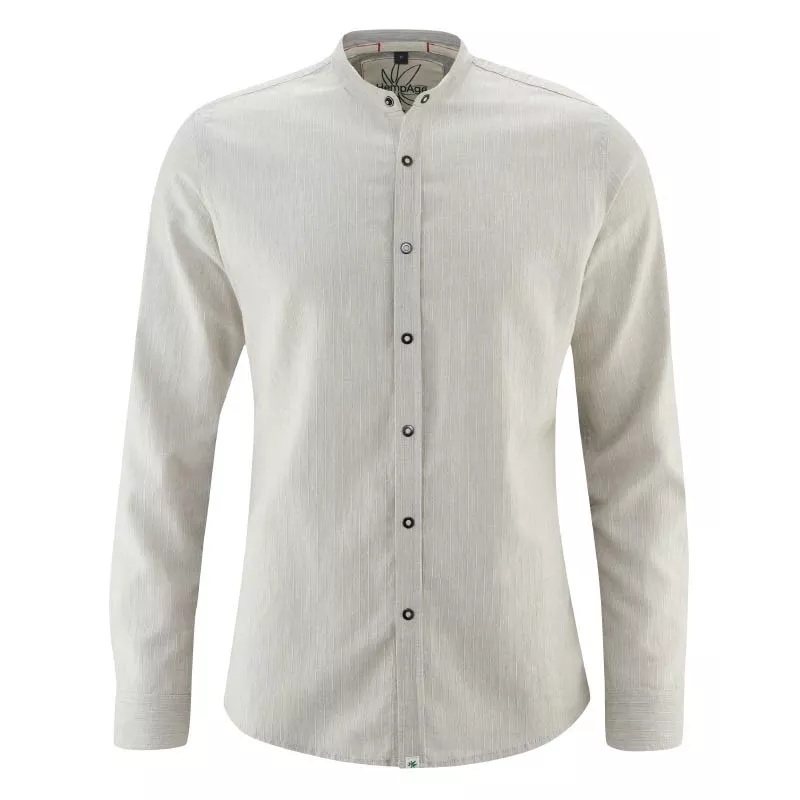 Chemise homme col mao en chanvre écologique