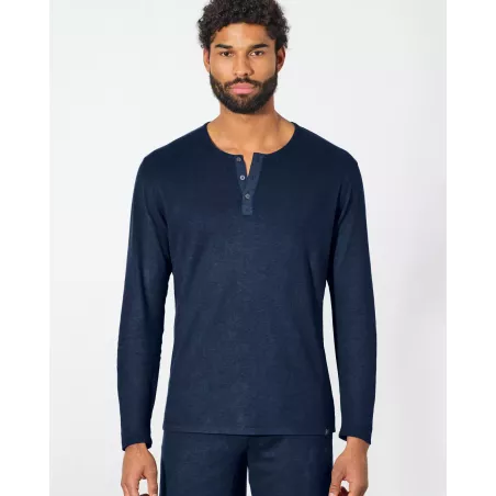 Tee shirt Henley - Boutonné homme