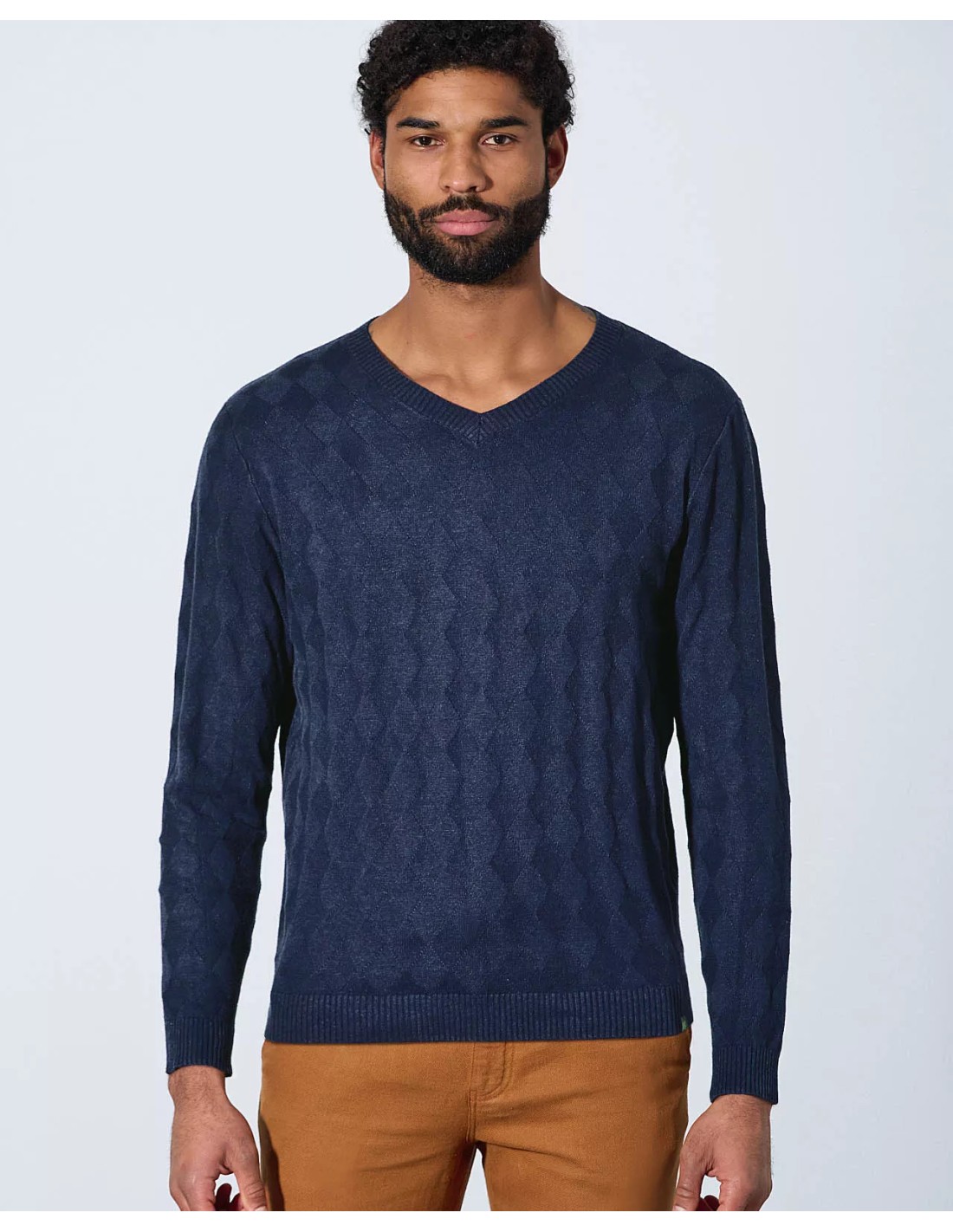 Pull col en V en chanvre éco responsable pour homme