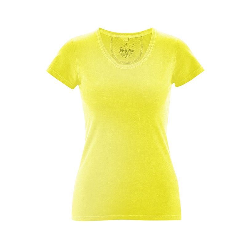 T-shirt slim coton bio - Jaune XL